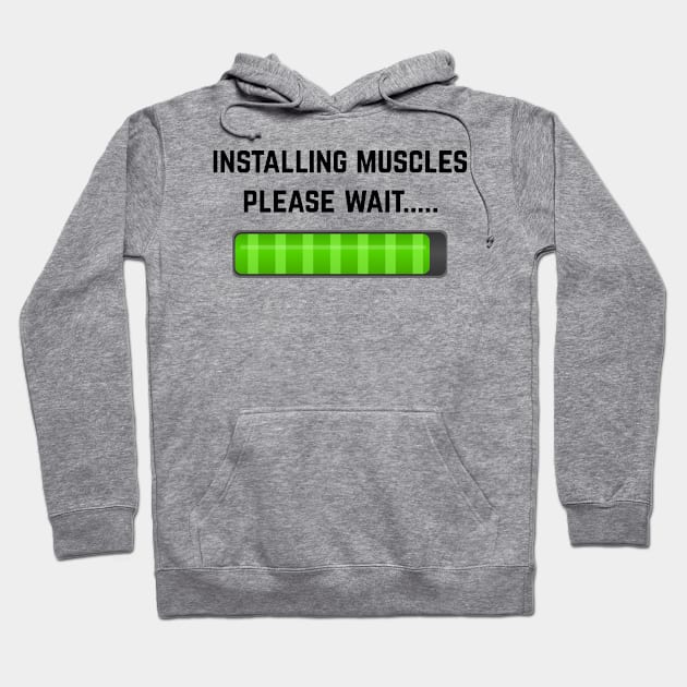 Funny installing muscles Hoodie by Hloosh